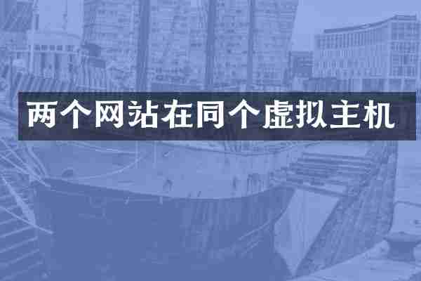 两个网站在同个虚拟主机