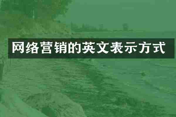 网络营销的英文表示方式