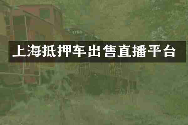 上海抵押车出售直播平台