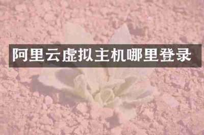 阿里云虚拟主机哪里登录