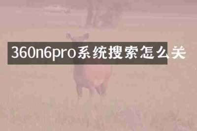 360n6pro系统搜索怎么关