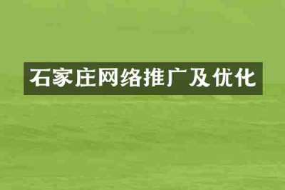 石家庄网络推广及优化