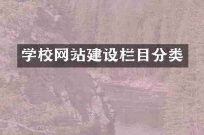学校网站建设栏目分类