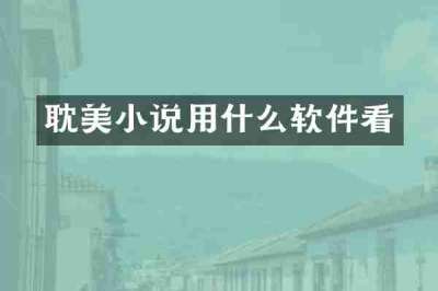 耽美小说用什么软件看