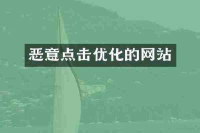 恶意点击优化的网站