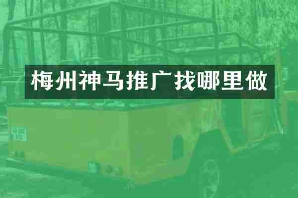 梅州神马推广找哪里做