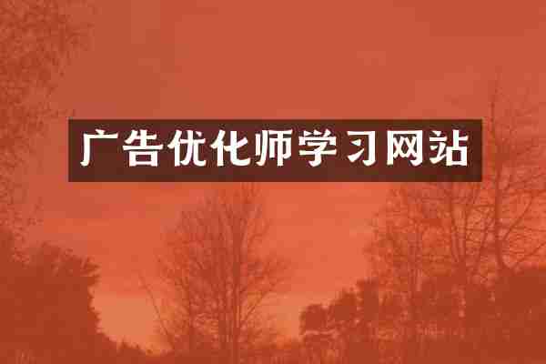 广告优化师学习网站