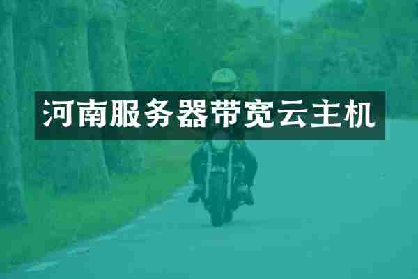 河南服务器带宽云主机