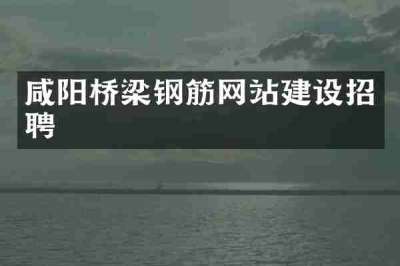 咸阳桥梁钢筋网站建设招聘