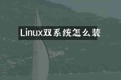 Linux双系统怎么装