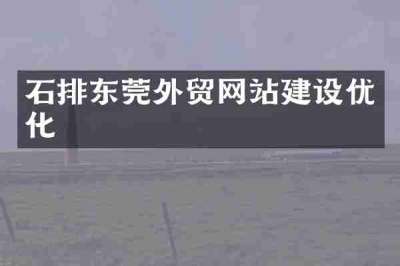石排东莞外贸网站建设优化