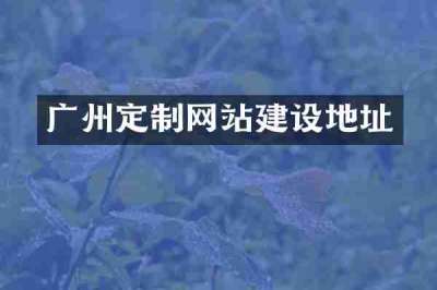 广州定制网站建设地址