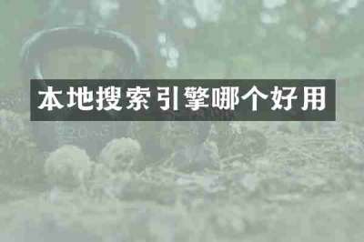 本地搜索引擎哪个好用