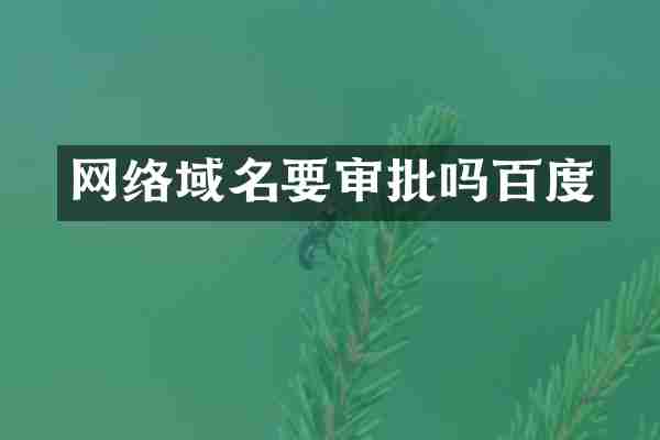 网络域名要审批吗百度