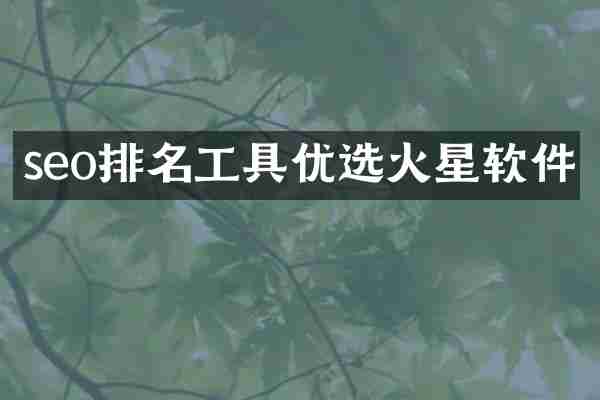 seo排名工具优选火星软件