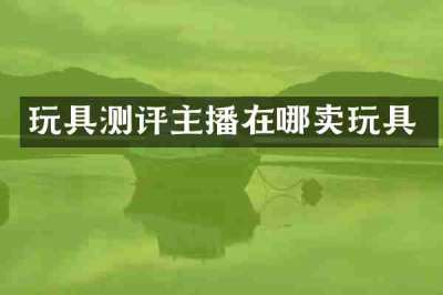 玩具测评主播在哪卖玩具