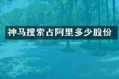 神马搜索占阿里多少股份