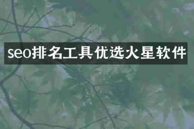 seo排名工具优选火星软件
