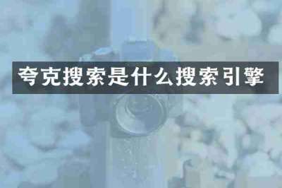 夸克搜索是什么搜索引擎