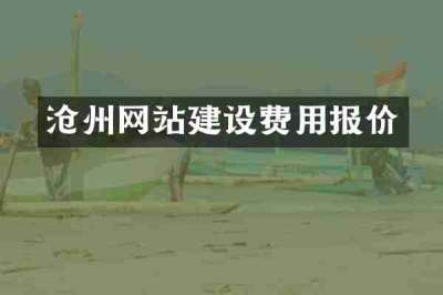 沧州网站建设费用报价