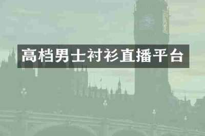 高档男士衬衫直播平台