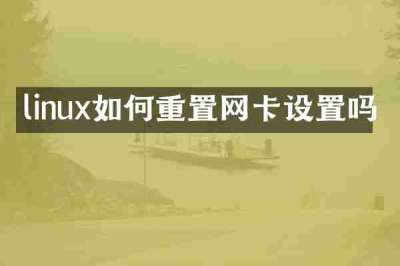 linux如何重置网卡设置吗