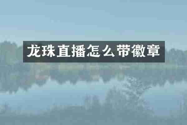 龙珠直播怎么带徽章