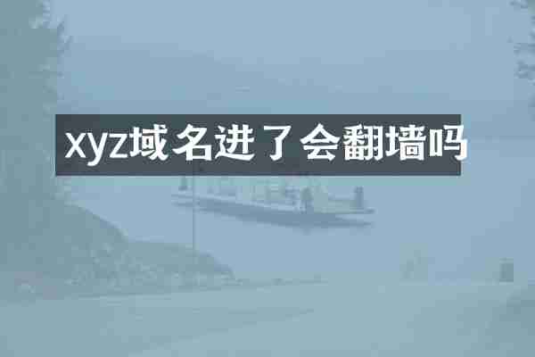 xyz域名进了会吗
