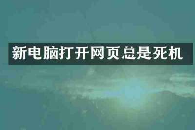 新电脑打开网页总是死机