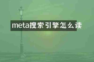 meta搜索引擎怎么读