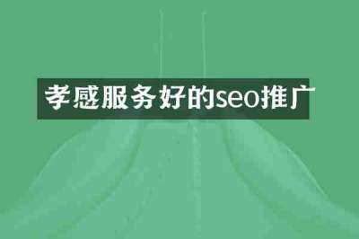 孝感服务好的seo推广