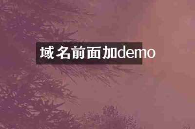 域名前面加demo