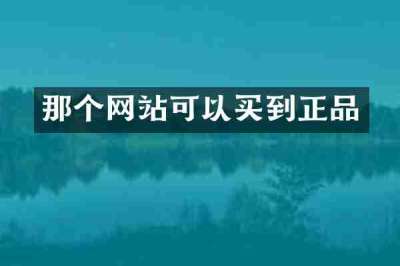 那个网站可以买到正品
