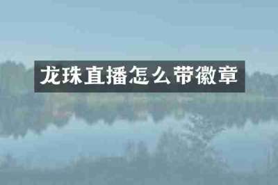龙珠直播怎么带徽章