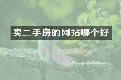 卖二手房的网站哪个好