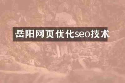 岳阳网页优化seo技术