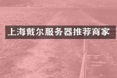 上海戴尔服务器推荐商家
