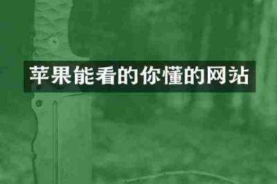 苹果能看的你懂的网站