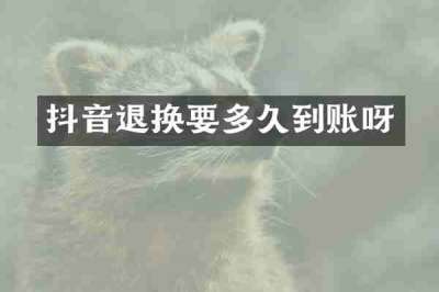 抖音退换要多久到账呀