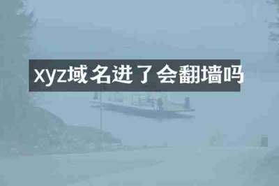 xyz域名进了会翻墙吗