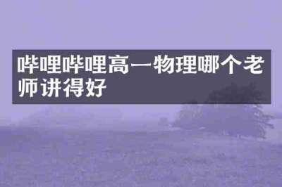 哔哩哔哩高一物理哪个老师讲得好