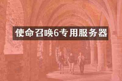 使命召唤6专用服务器