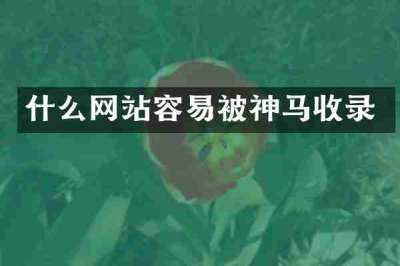 什么网站容易被神马收录