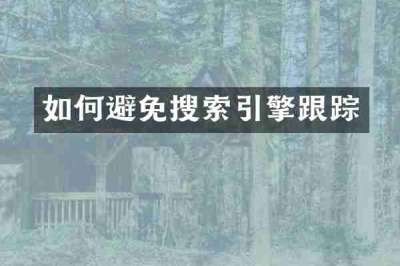 如何避免搜索引擎跟踪