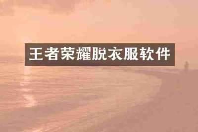 王者荣耀脱衣服软件