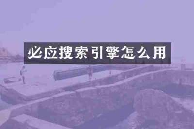 必应搜索引擎怎么用