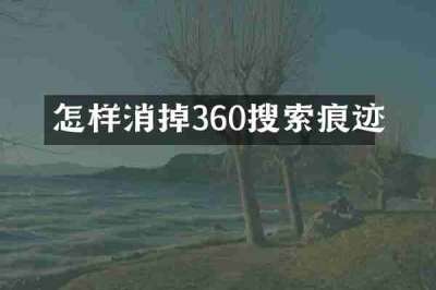 怎样消掉360搜索痕迹
