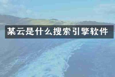 某云是什么搜索引擎软件