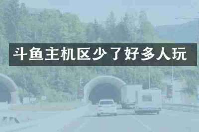 斗鱼主机区少了好多人玩