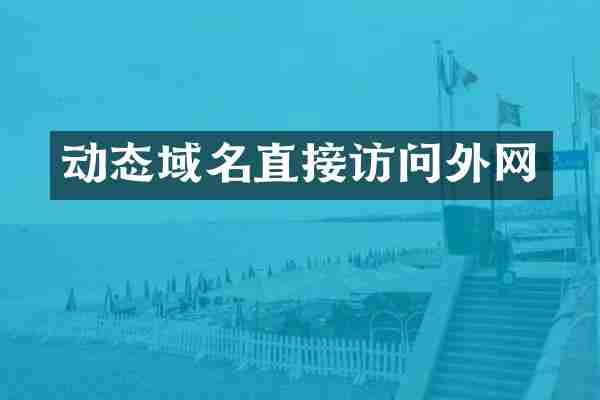 动态域名直接访问外网